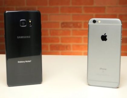 Galaxy Note 7 vs iPhone 6S in uno speedtest