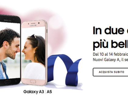 Samsung lancia la promozione per San Valentino con i Galaxy A
