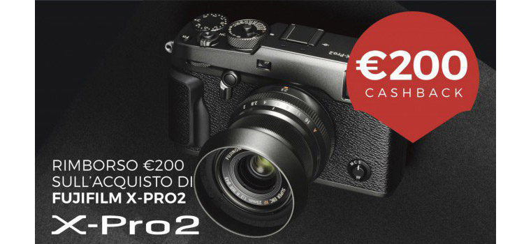 Fujifilm rimborsa 200€ all’acquisto di una fotocamera X-Pro2