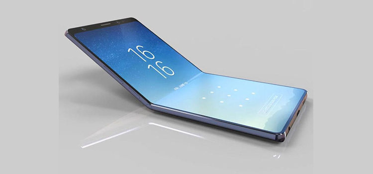 Samsung brevetta schermo flessibile a conchiglia