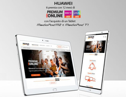 Con Huawei MediaPad M2 o T1, 12 mesi di serie tv + Infinity su Premium Online