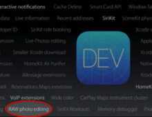 iOS 10 modifica foto in formato RAW