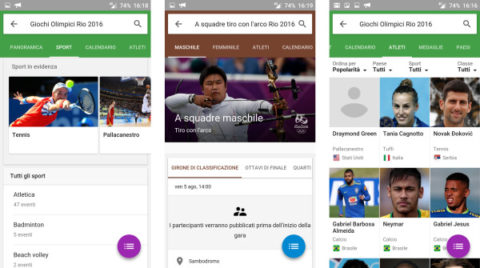 Google: nuove funzioni per le Olimpiadi di Rio 2016