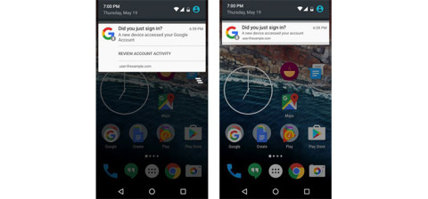 Google: notifiche per gli accessi al proprio account al posto delle email
