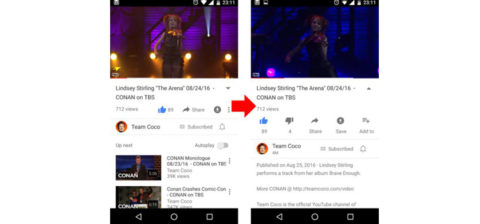 YouTube, arriva il rollout con la nuova UI per la descrizione dei video