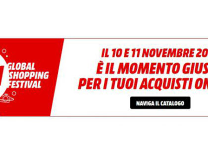 Mediaworld Global Shopping Festival: sconti e buoni sconto