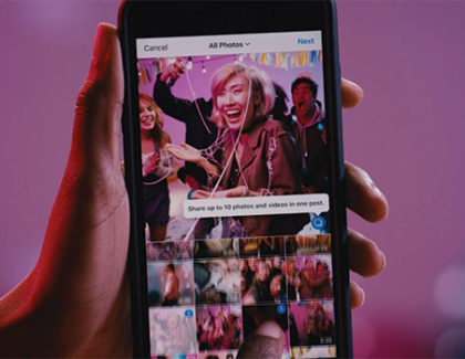 Instagram: introduce la condivisione di 10 foto e video in un solo post