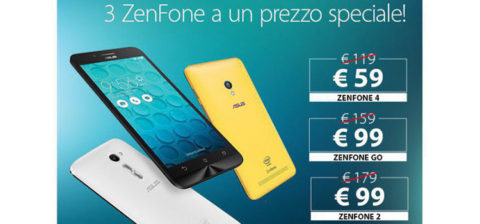 ASUS propone tre modelli di Zenfone a prezzo scontato