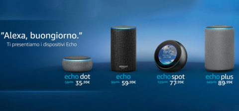 Amazon Alexa arriva in Italia ed ecco i nuovi Amazon Echo