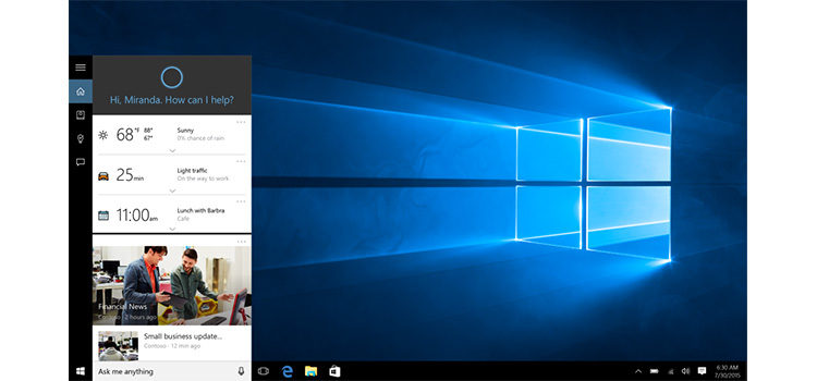Microsoft mostra la nuova app di Cortana per Windows 10